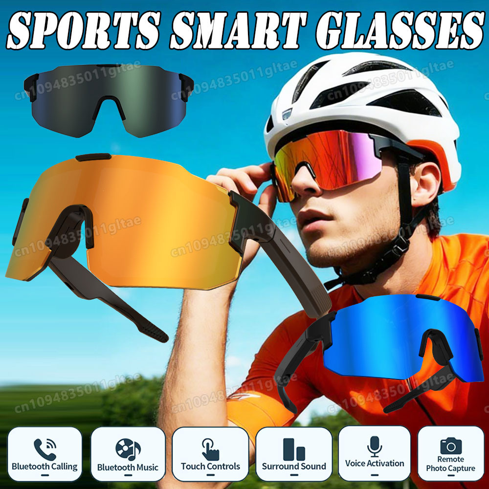 Gaming Esports Esports - Fahrrad-Smartbrille mit Kamera, Bluetooth-Anruffunktion, Anti-Shake-Sonnenbrille für