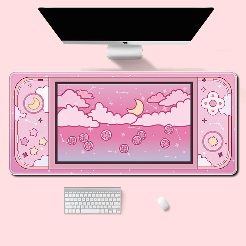 Esports Gaming Desk - Mond und Sterne Große Schreibtischunterlage Kawaii