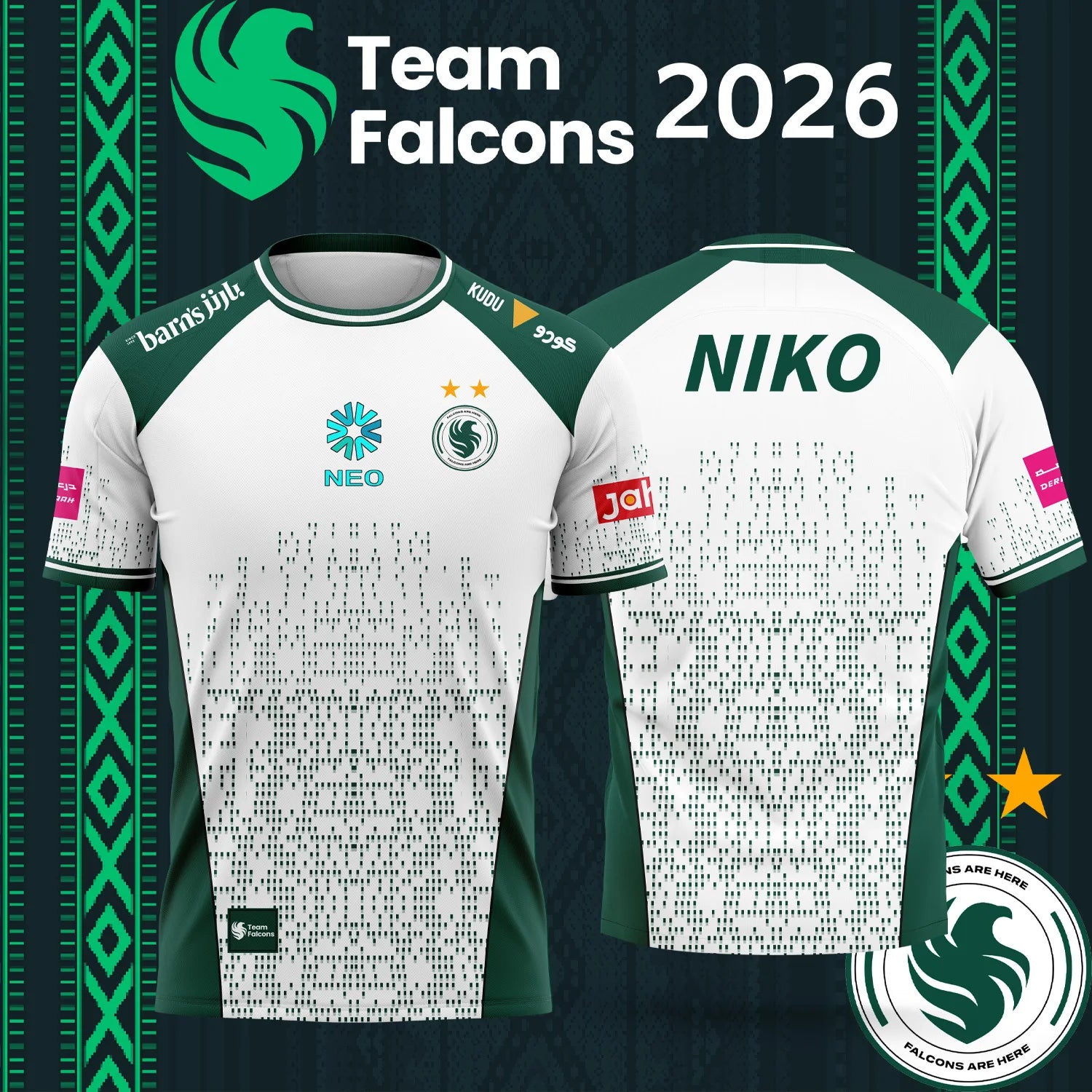 Esports Gaming Top - Familien-Matching 2026 Team Falcons NIKO Esports