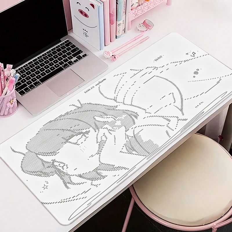 Esports Gaming Desk - 1 Stück Leder-Mauspad Anime Engel-Mädchen Y2k