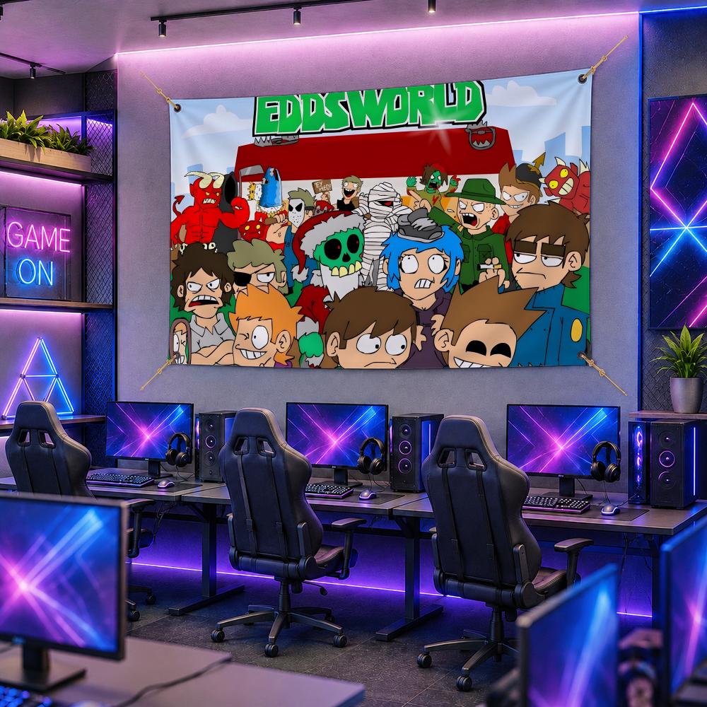 Beliebte Cartoon E-EddsworldS  – Esports Gaming Banner Bewertung und Preis