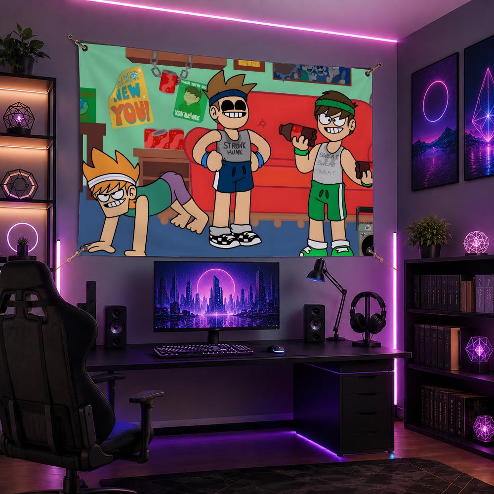 Beliebte Cartoon E-EddsworldS  – Esports Gaming Banner Bewertung und Preis